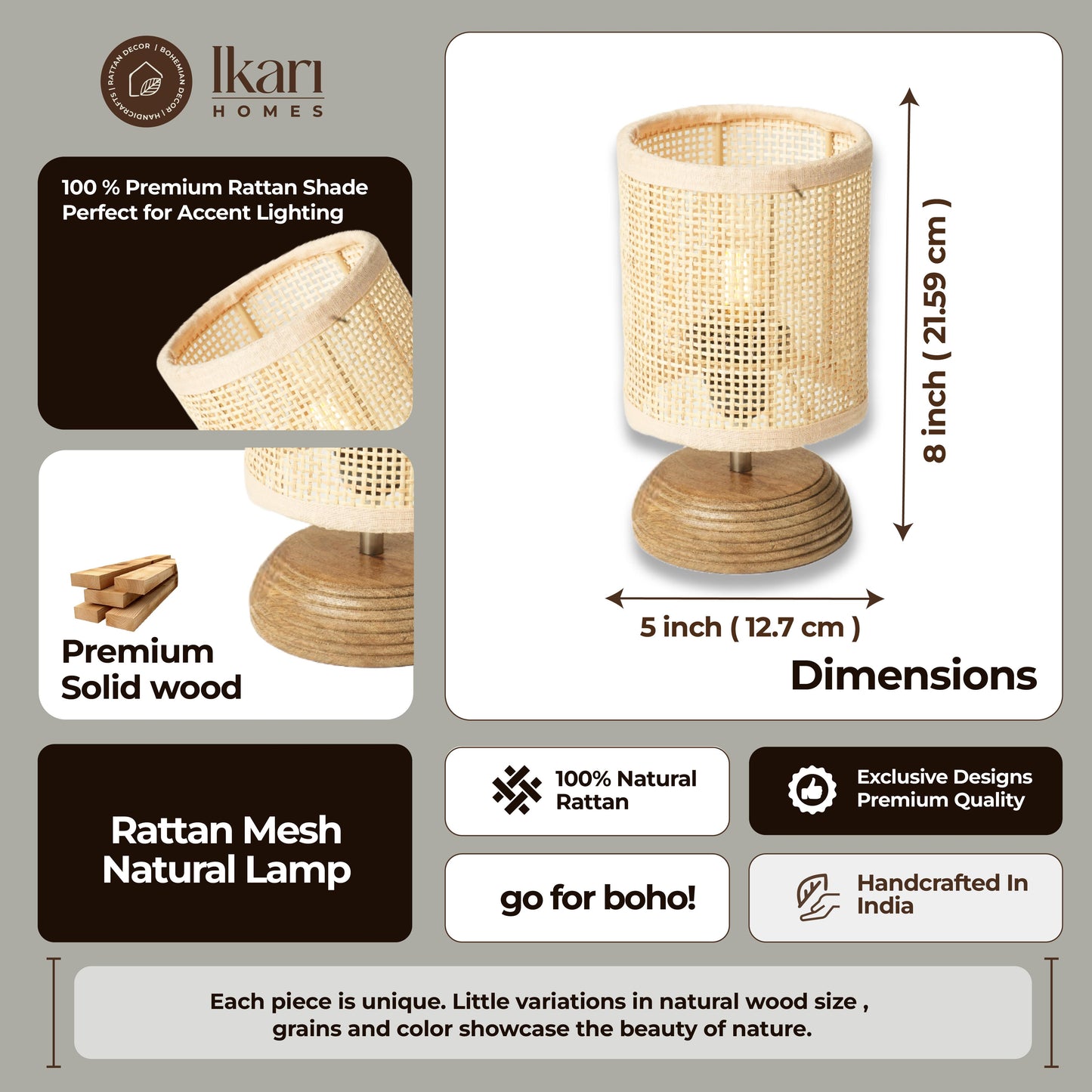 Rattan Mesh Loom Lamp