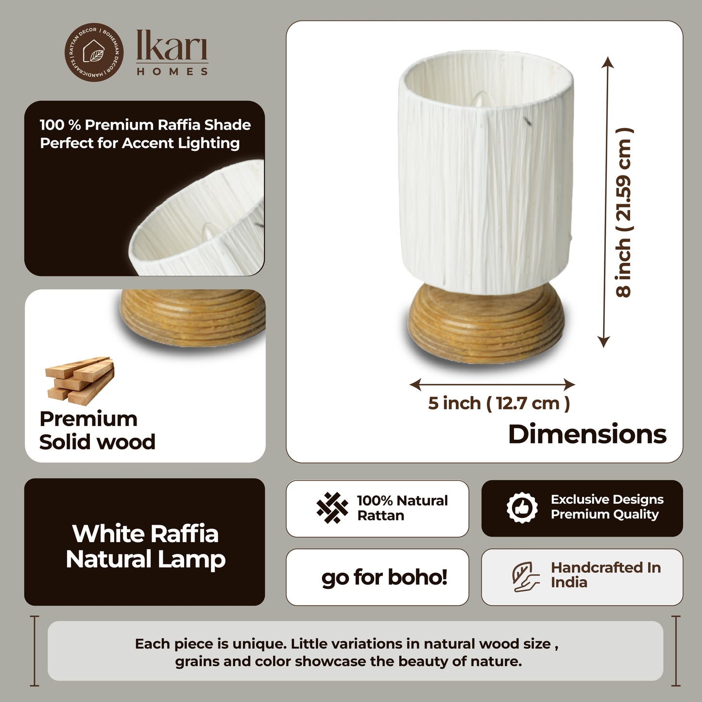 TerraGlow Raffia Table Lamp