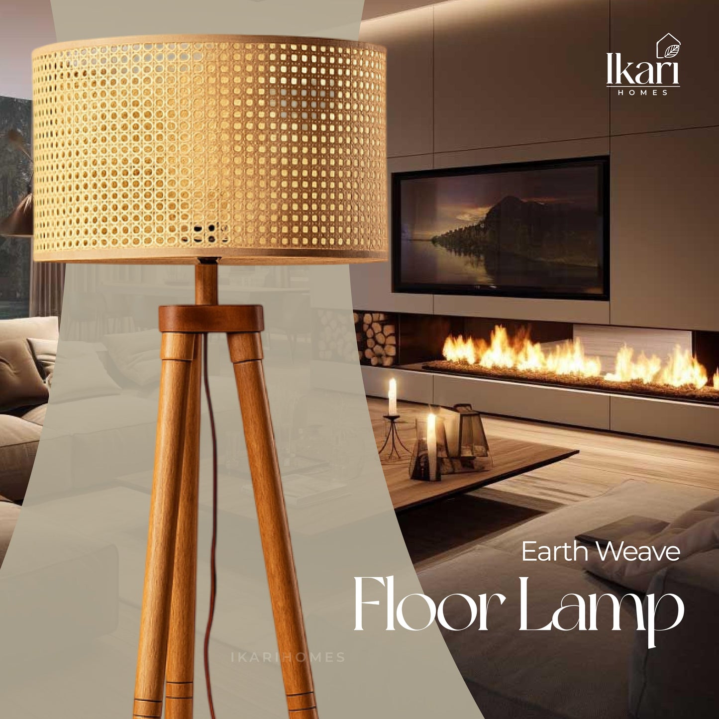 Earth Weave Rattan Floor Lamp