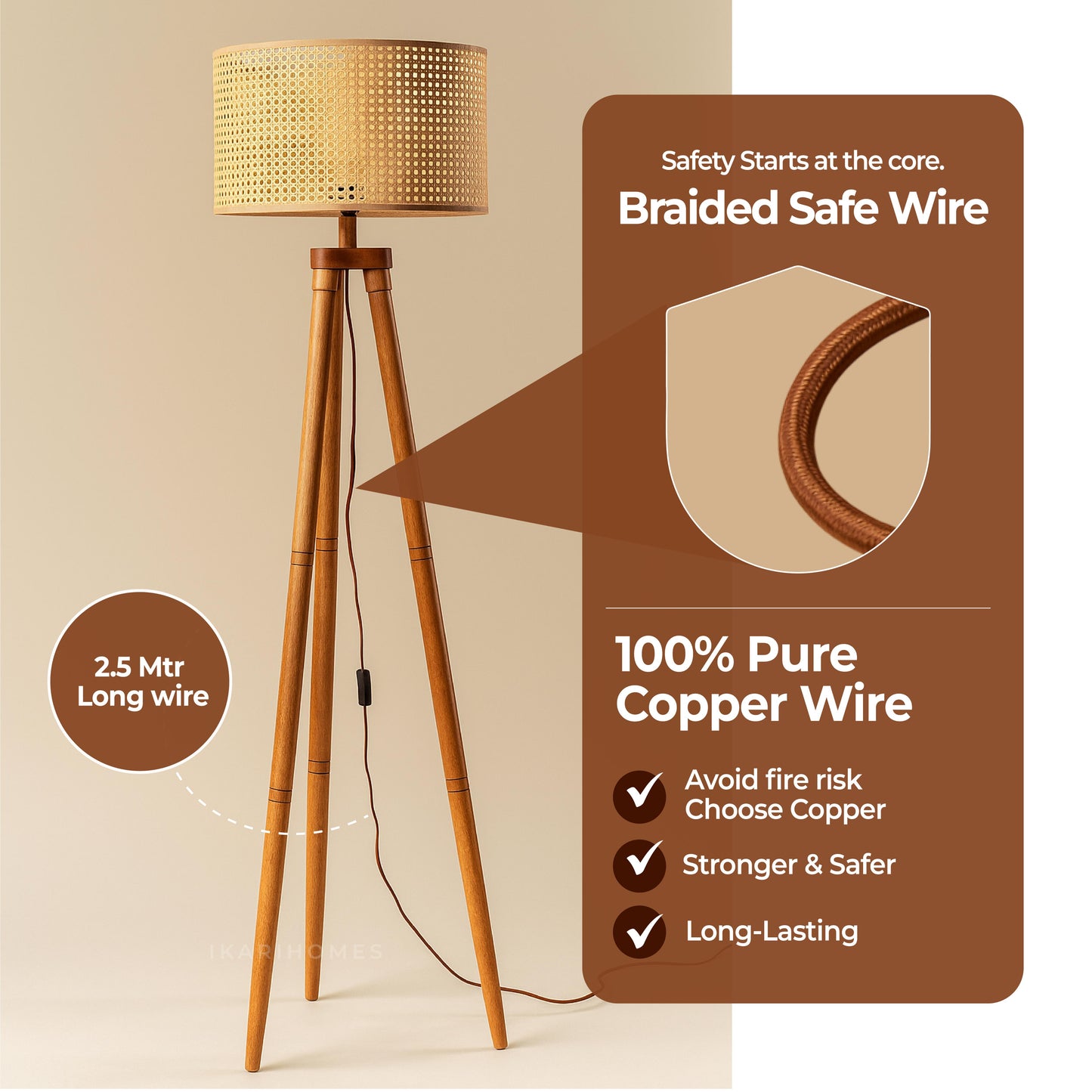 Earth Weave Rattan Floor Lamp