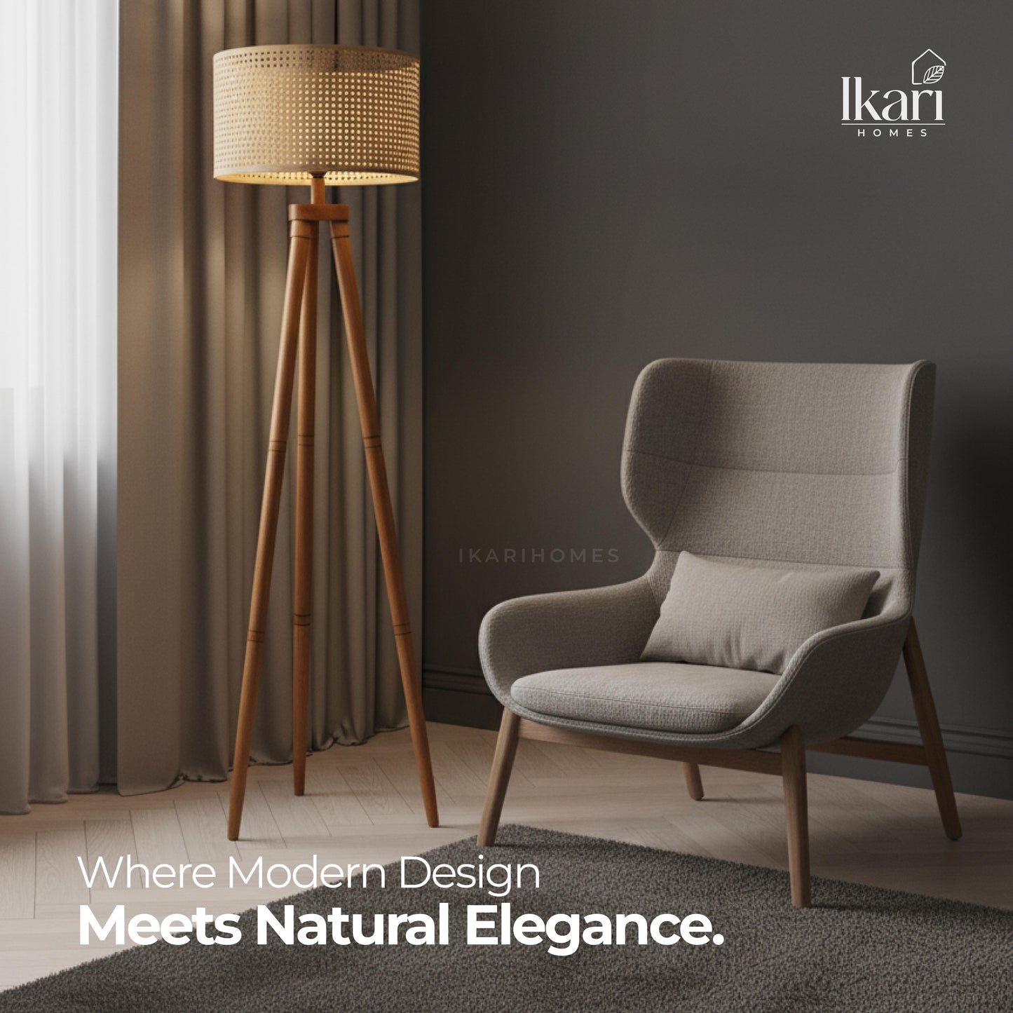 Earth Weave Rattan Floor Lamp