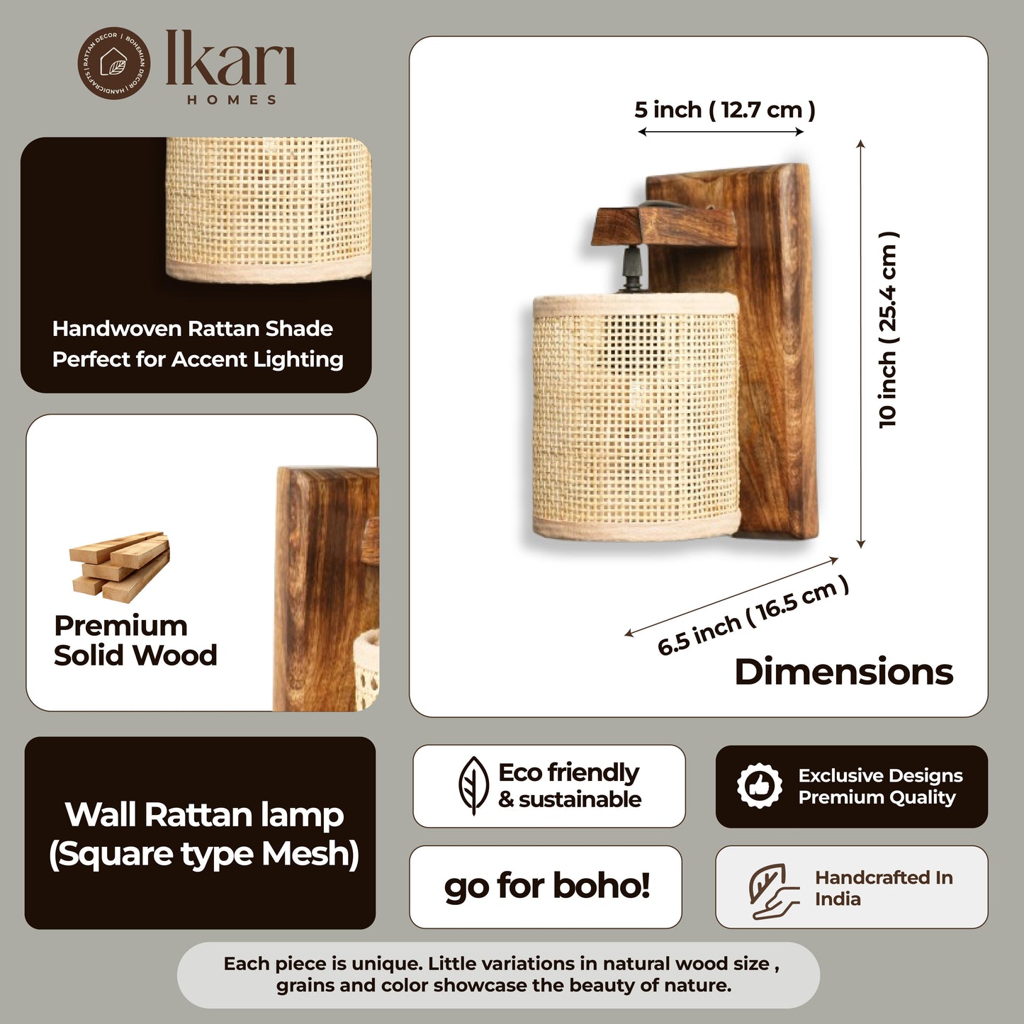 Vintage Raffia Wall Lamp – Minimalist Design, Natural Warmth