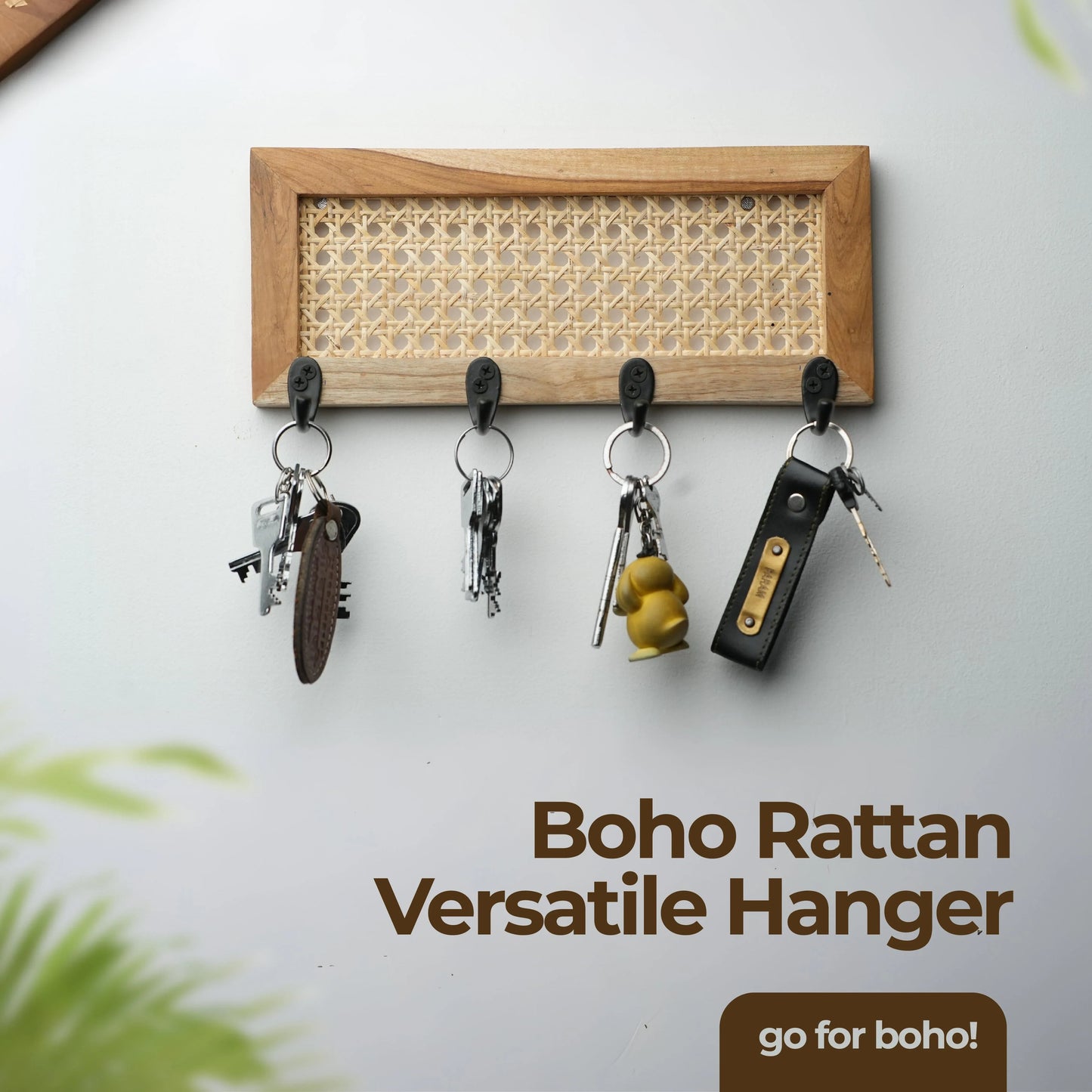 Rattan Cane Key Holder