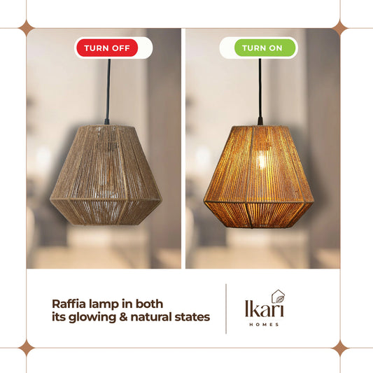 Raffia Pendant Hanging Lamp