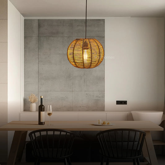 Kora Raffia Pendant Lamp - Handwoven Calm