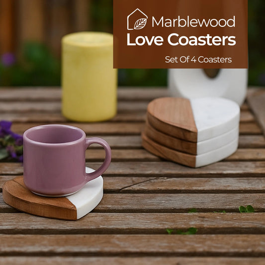 Marblewood love coasters - Sets of 4