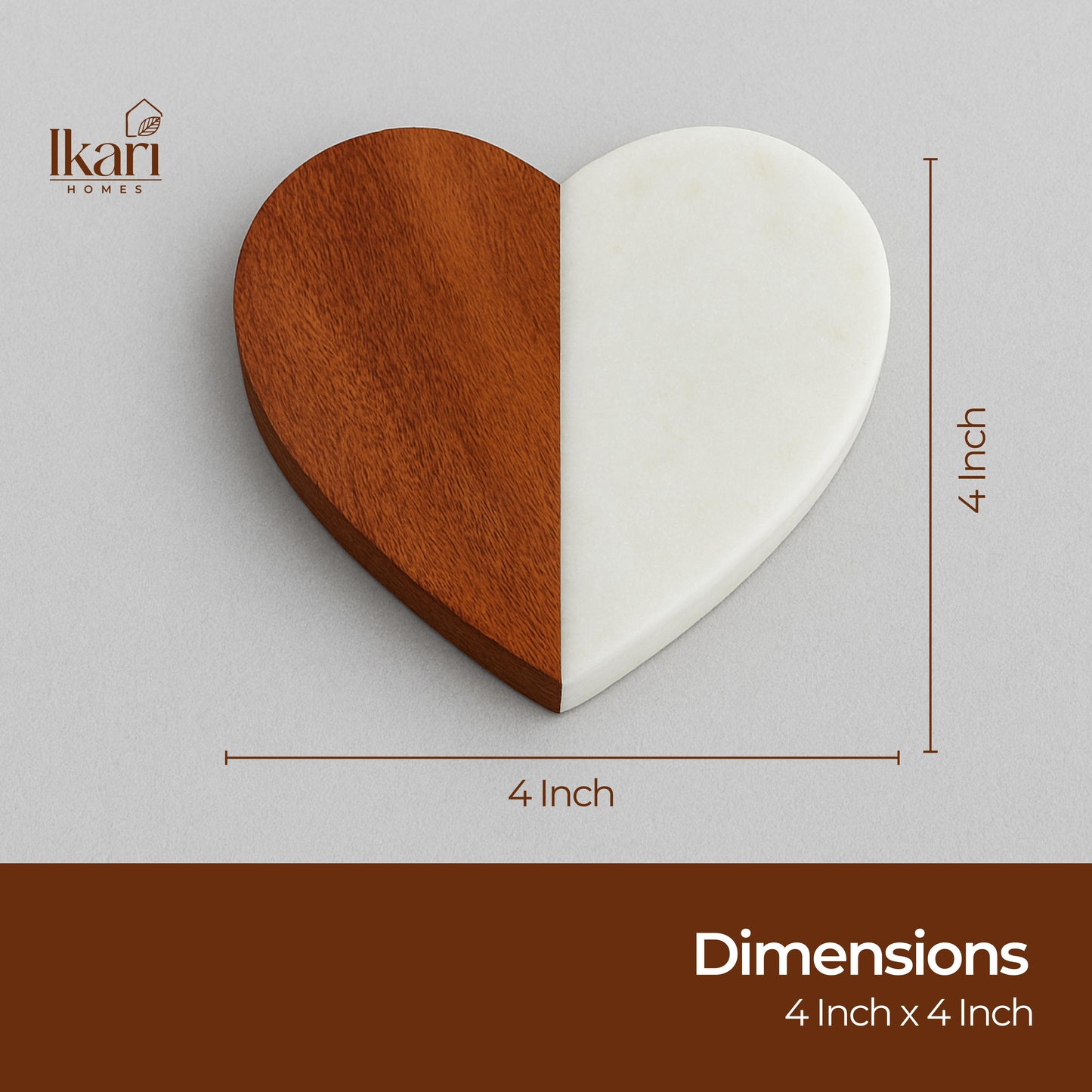 Marblewood love coasters - Sets of 4