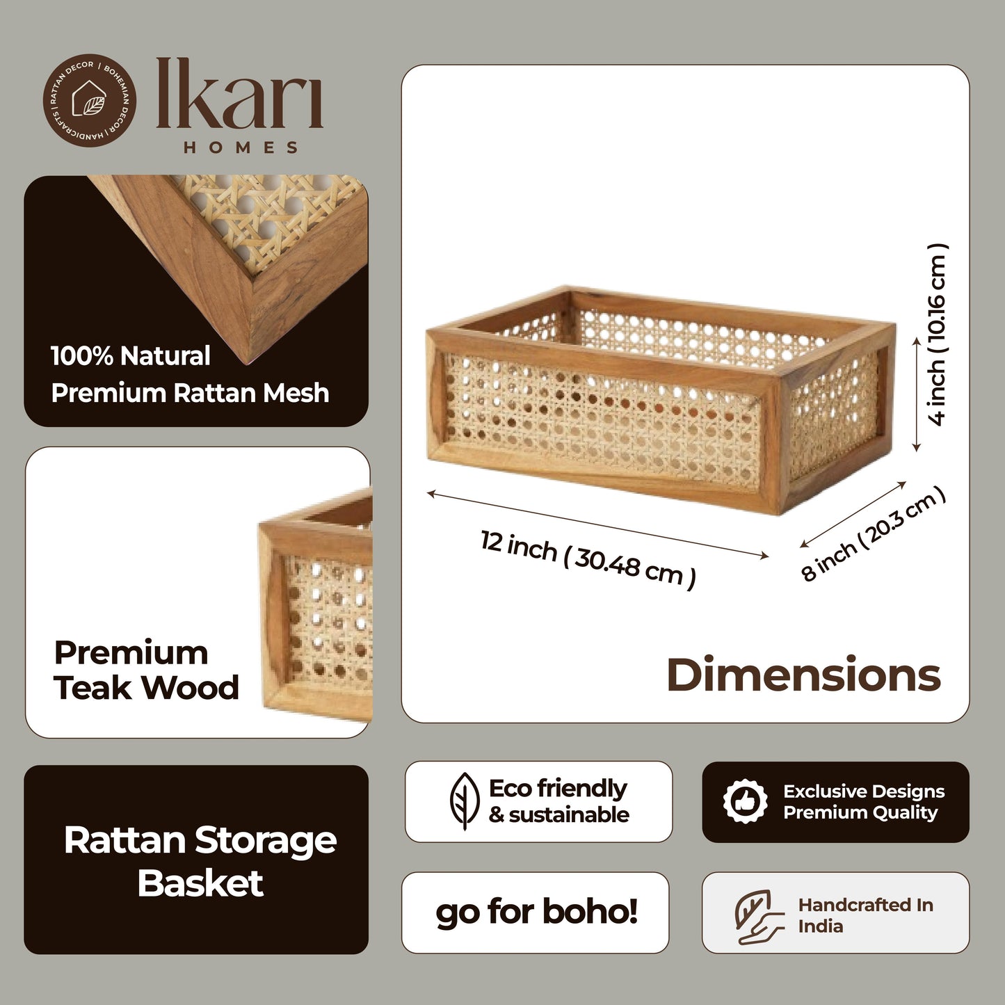Rattan Mesh Basket – Natural Style, Effortless Organization