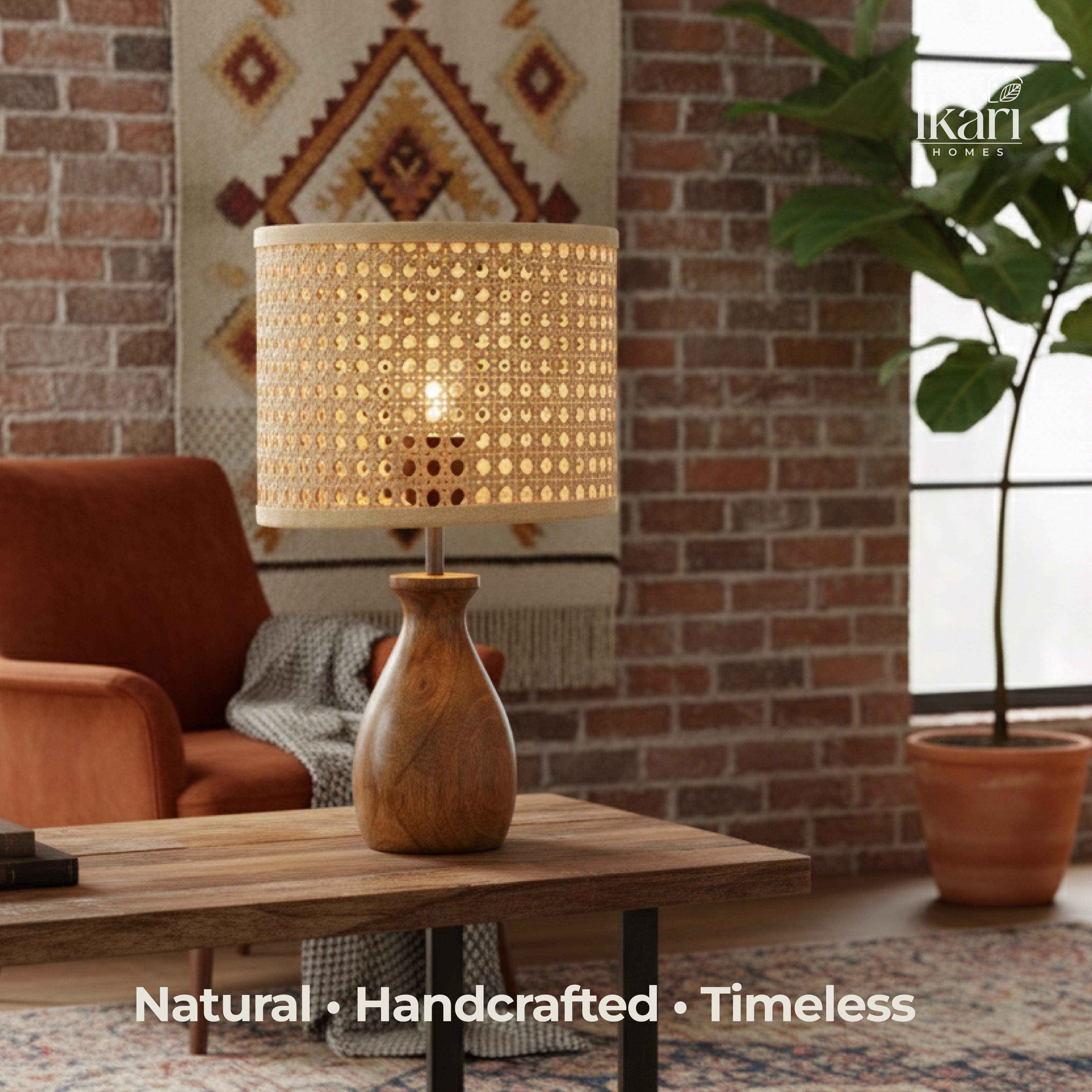 Boho Rattan Lamp