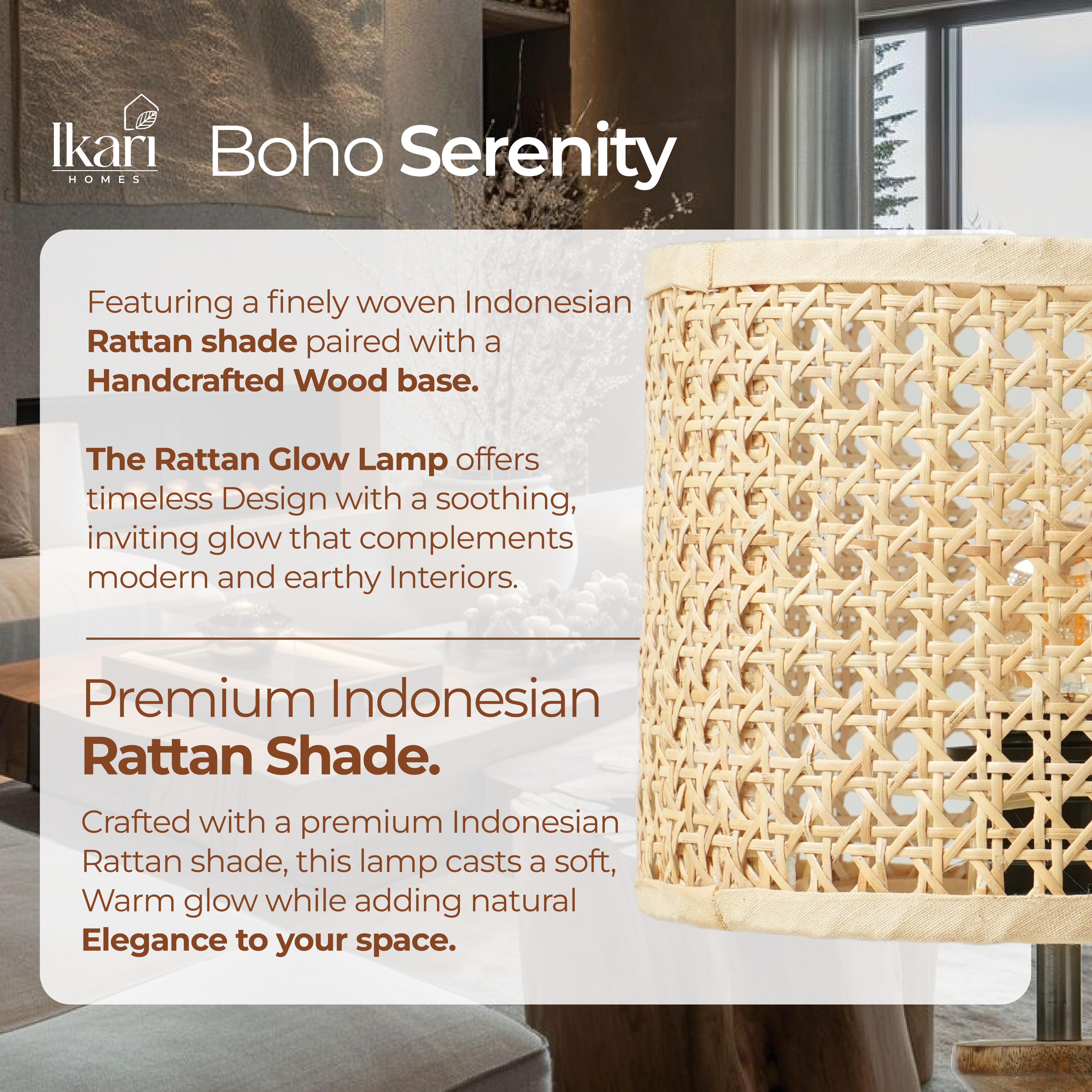 Boho Rattan Lamp