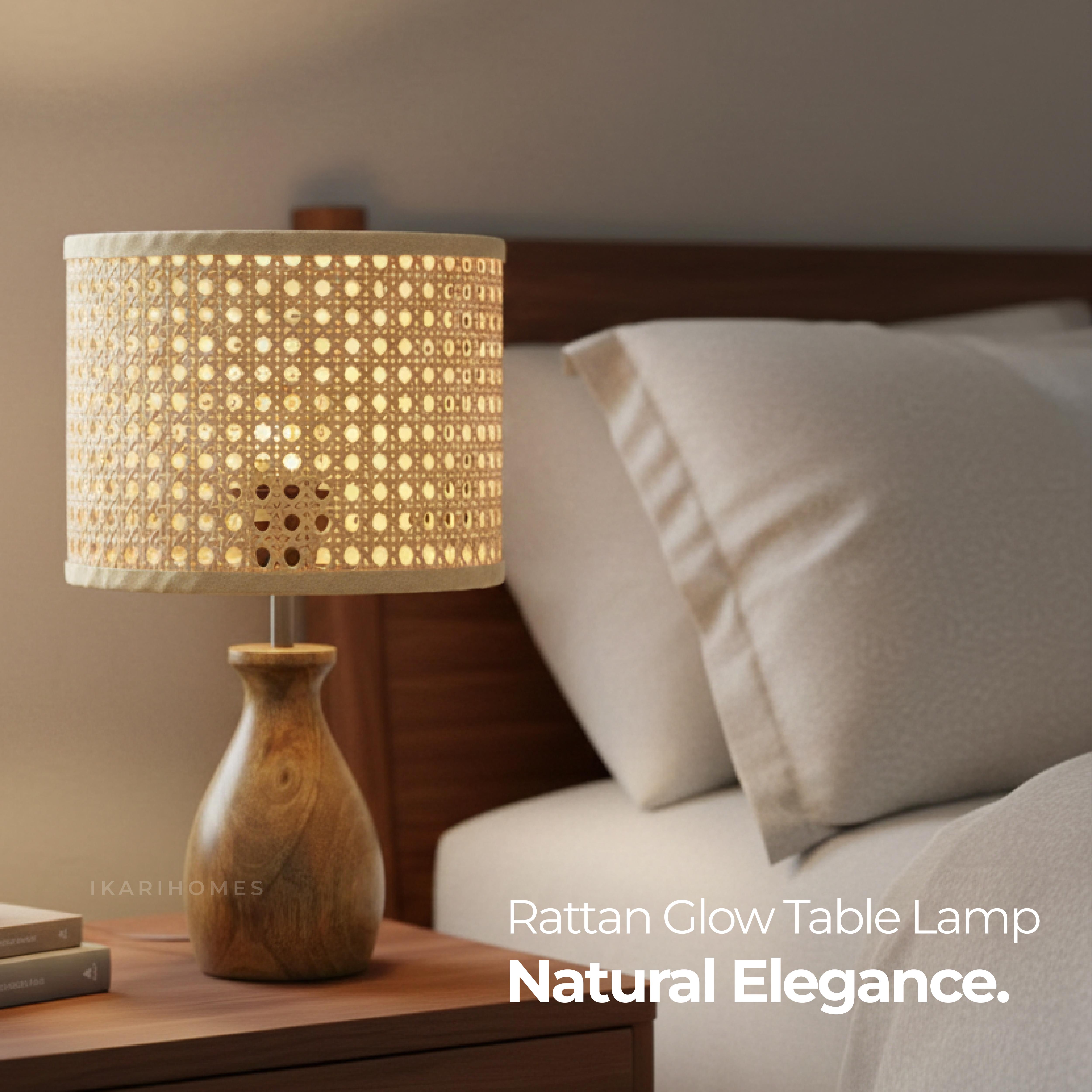 Boho Rattan Lamp