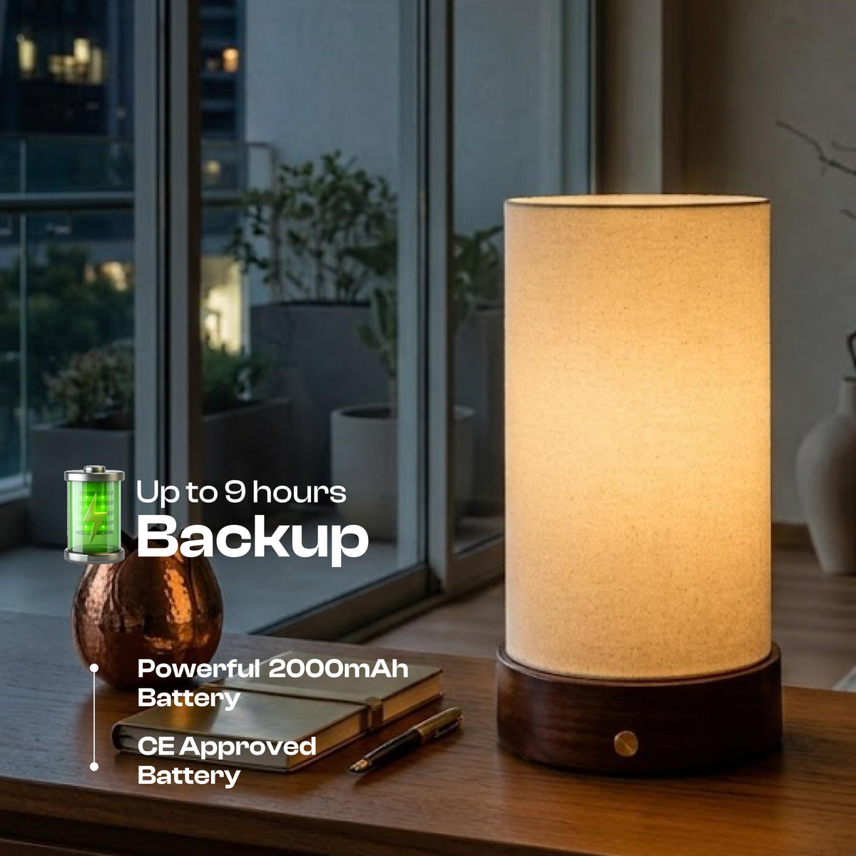 Noor Wireless Table Lamp