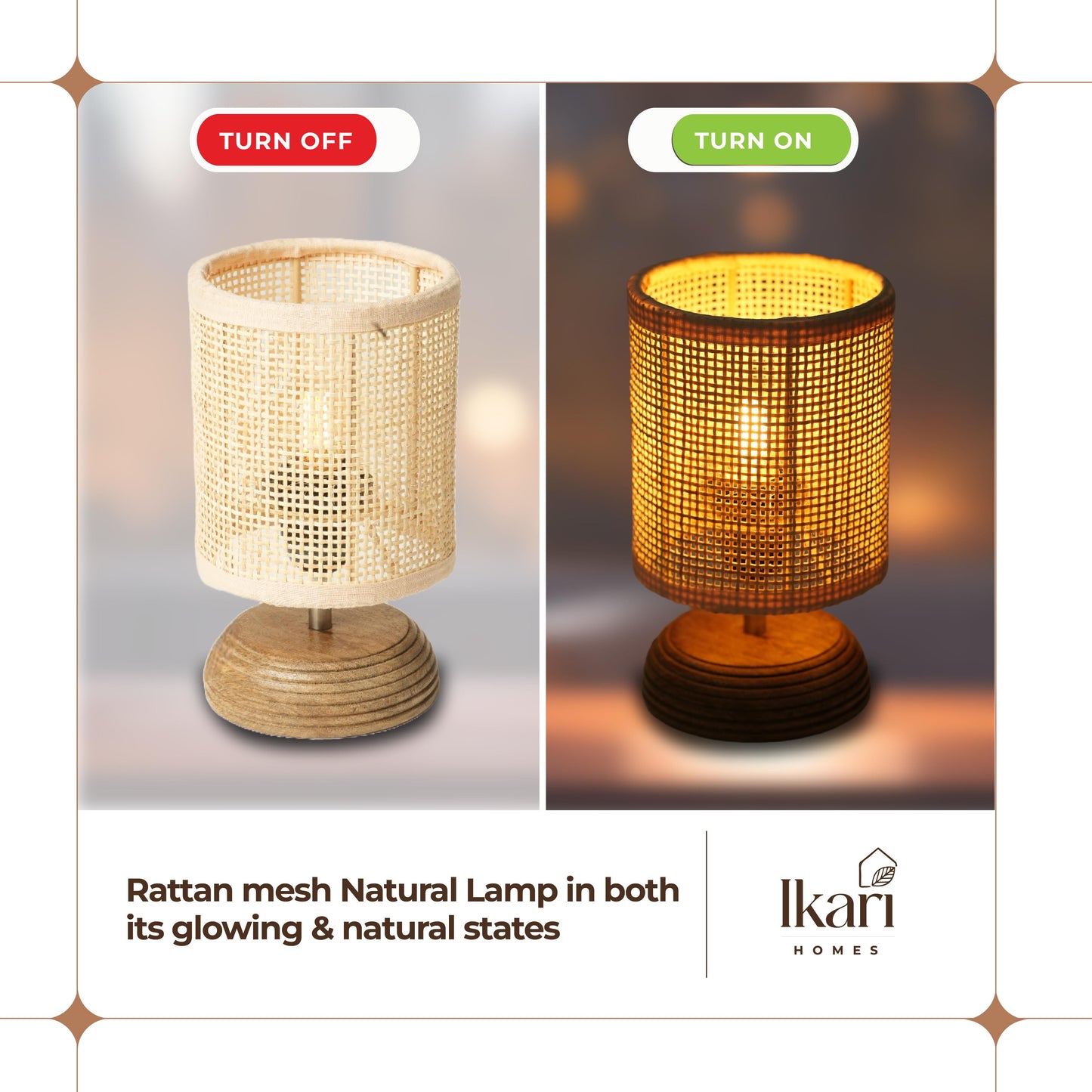 Rattan Mesh Loom Lamp