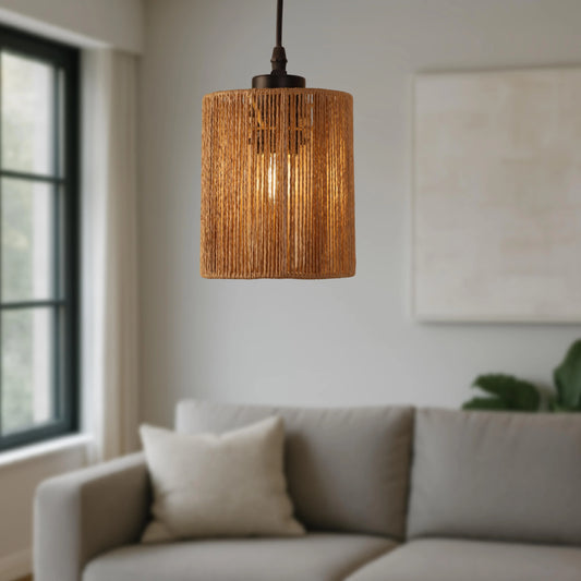 Raffia Haven Pendant – Handwoven Harmony