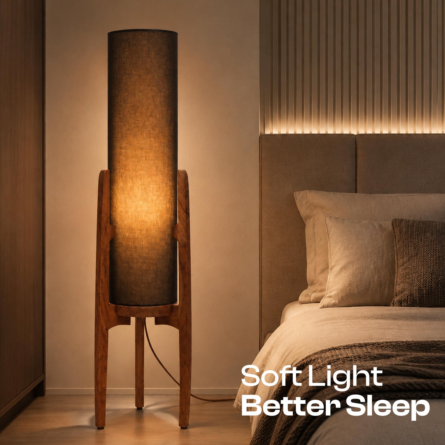 Midblack Weave Floor Lamp