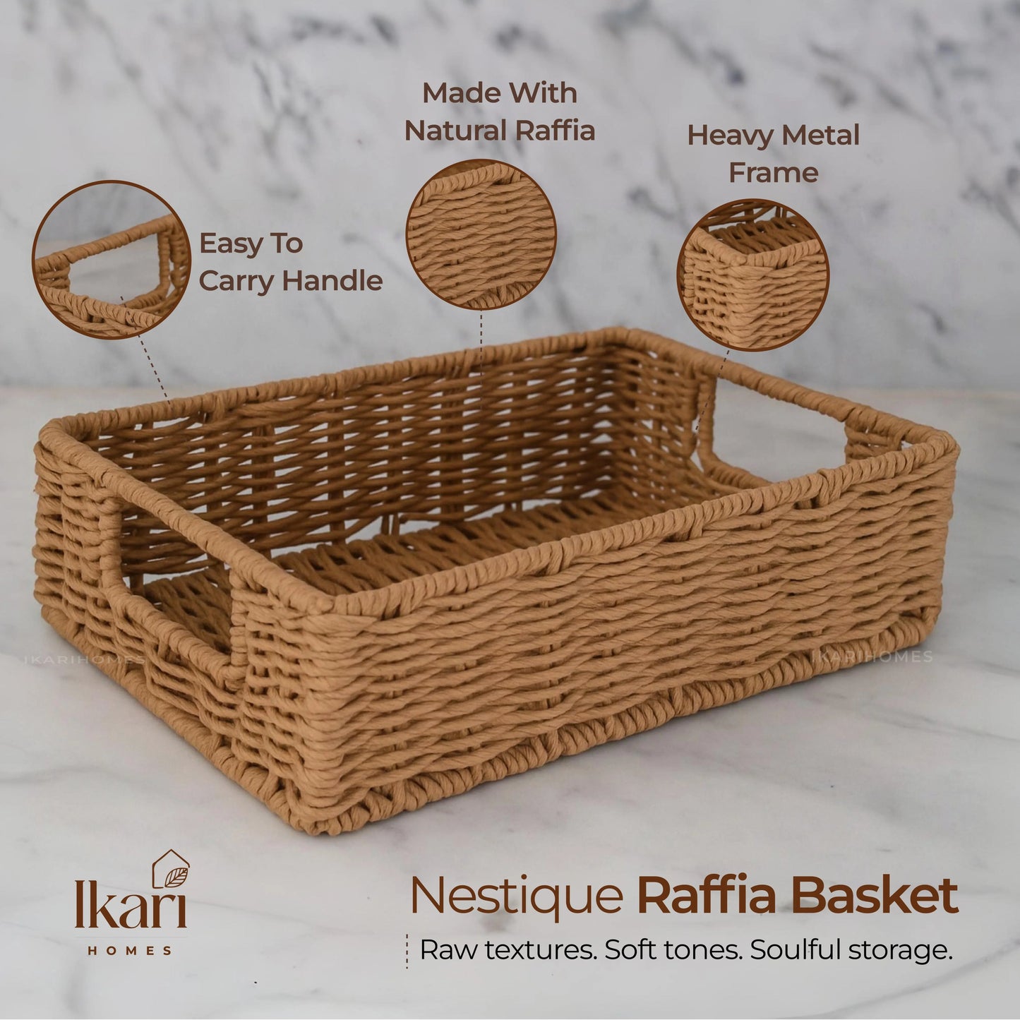 Nestique Raffia Basket – Grande