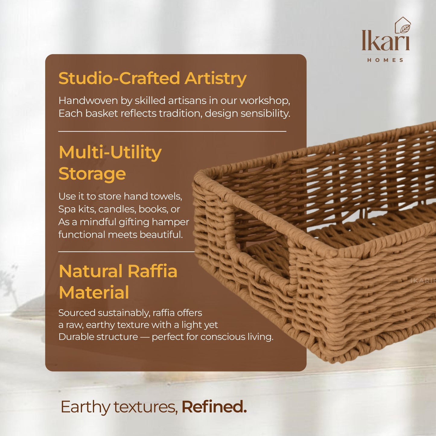 Nestique Raffia Basket – Grande