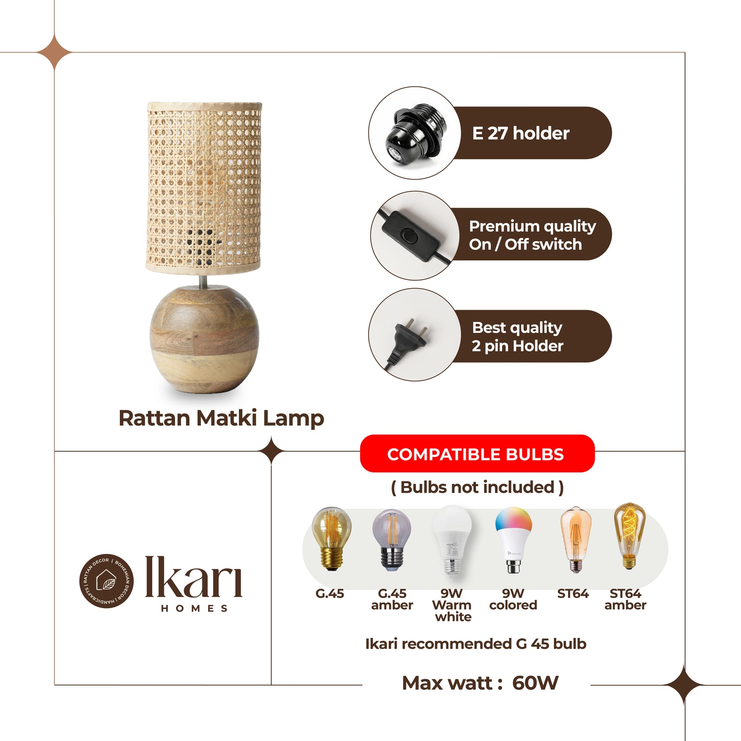 Lumi Rattan Table Lamp