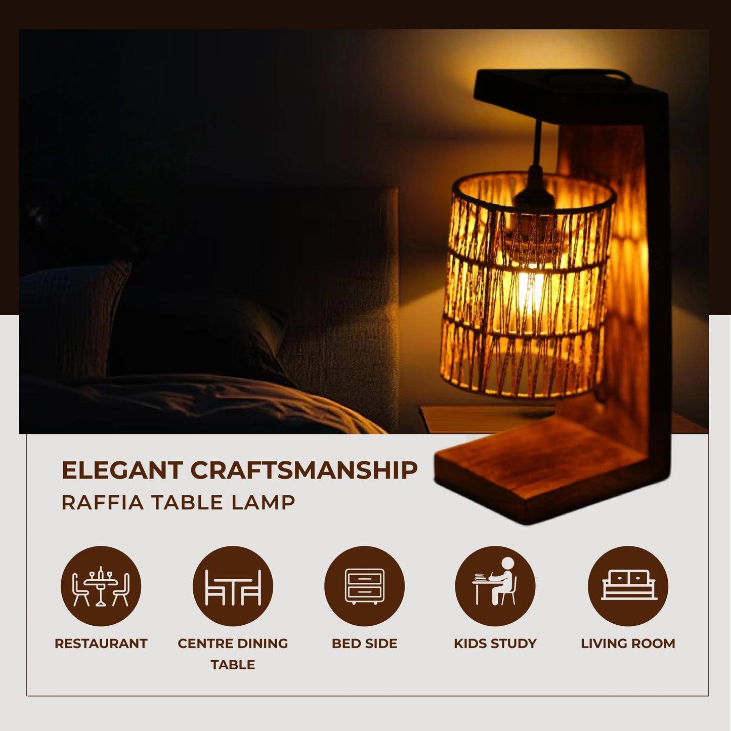 Zig Zag Rattan Table Lamp – Bold Weave, Soft Ambience