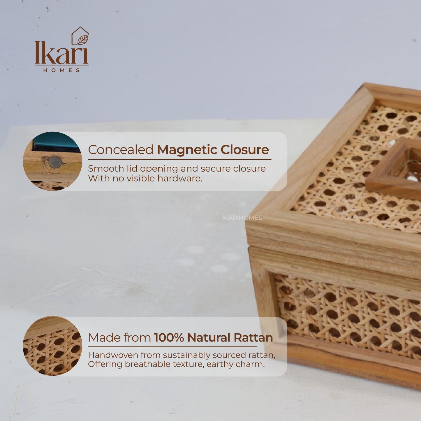 Rattan Tissue Holder