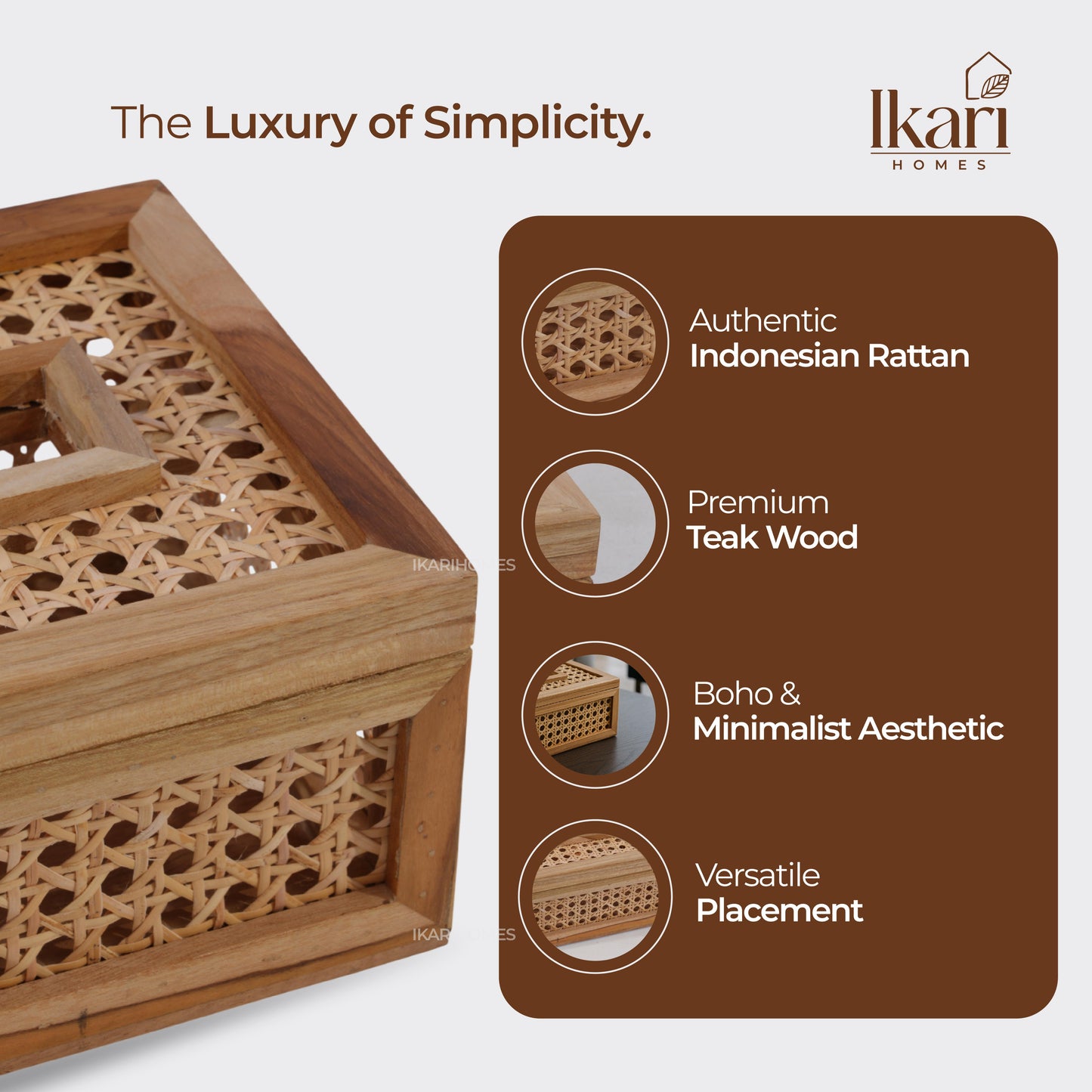 Rattan Tissue Holder
