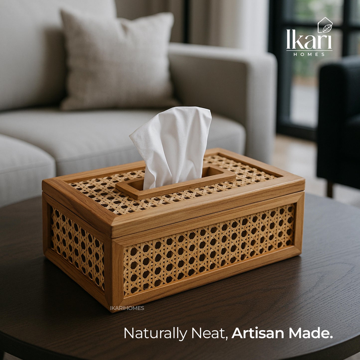 Rattan Tissue Holder