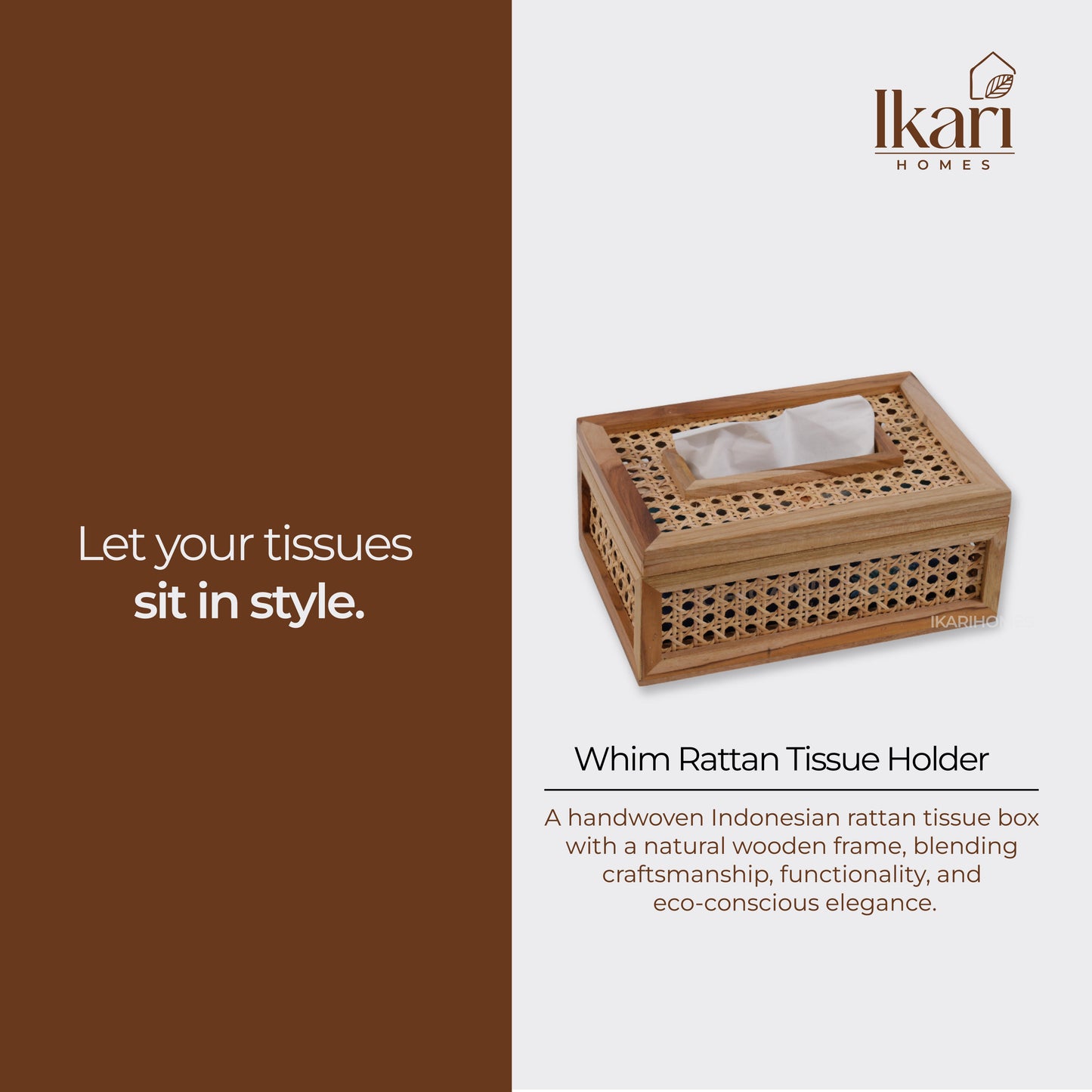 Rattan Tissue Holder