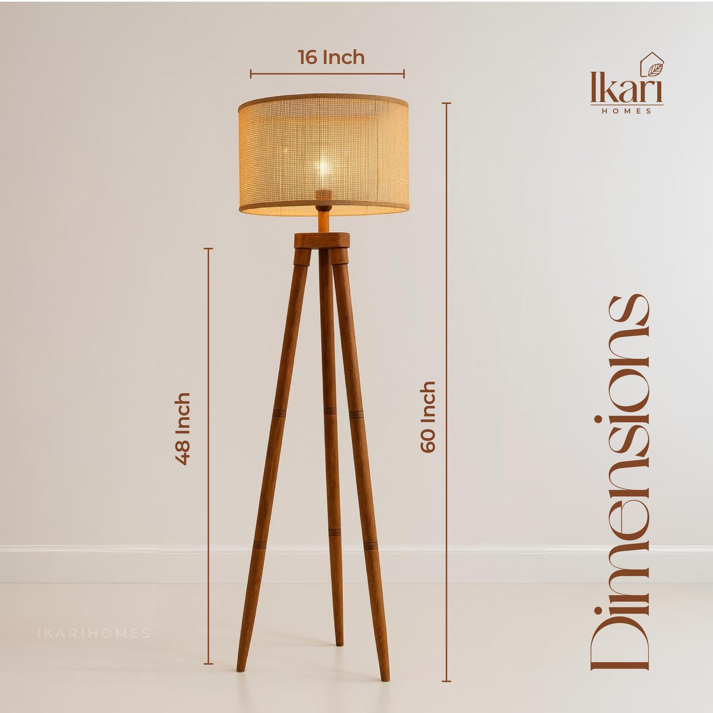 Tripoluxe Rattan Floor Lamp