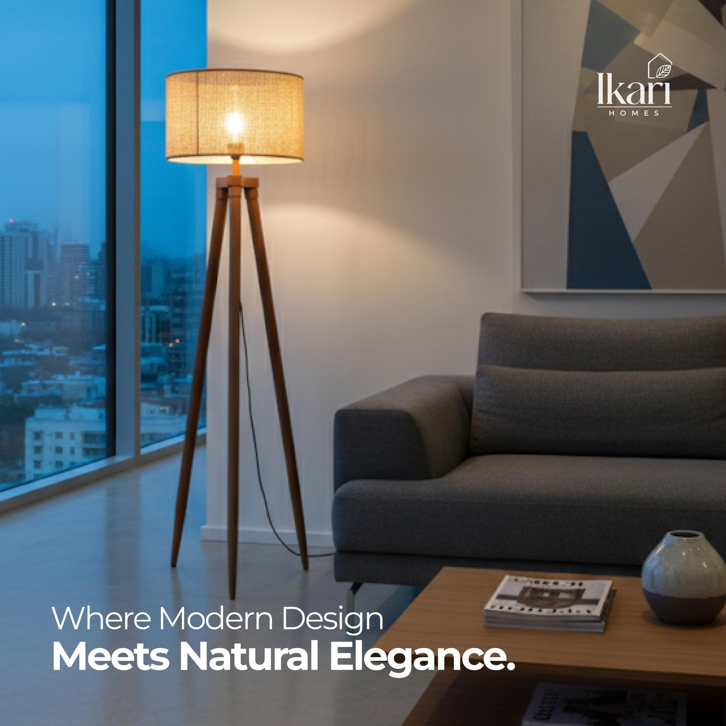 Tripoluxe Rattan Floor Lamp