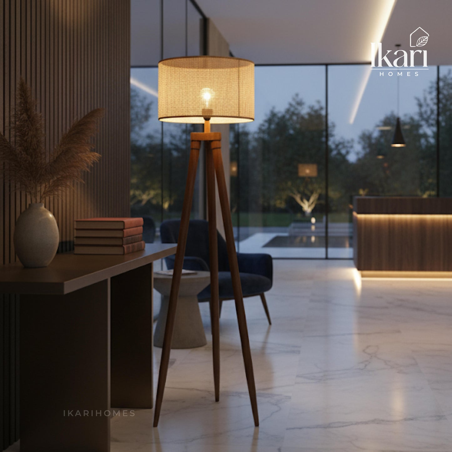 Tripoluxe Rattan Floor Lamp