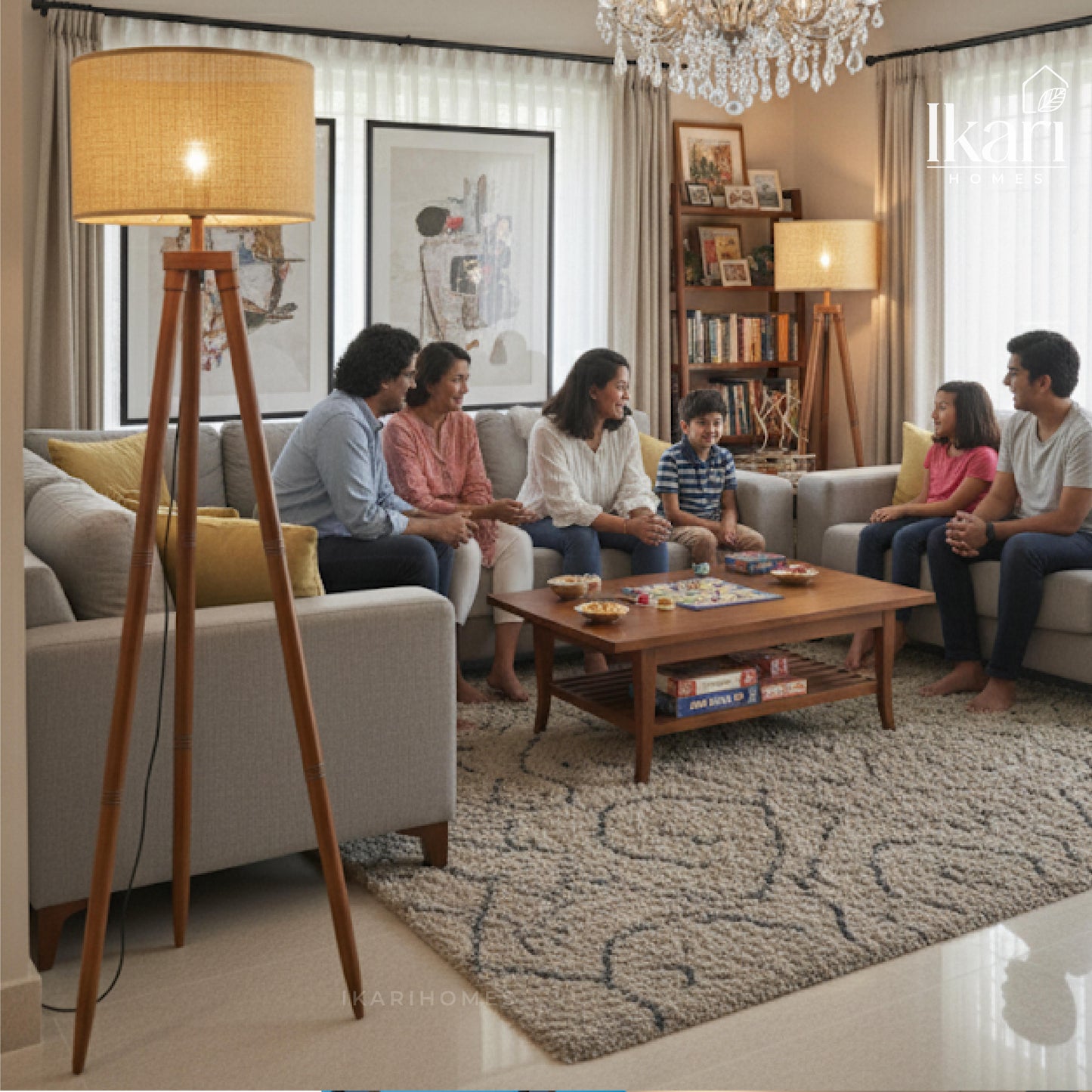 Tripoluxe Rattan Floor Lamp
