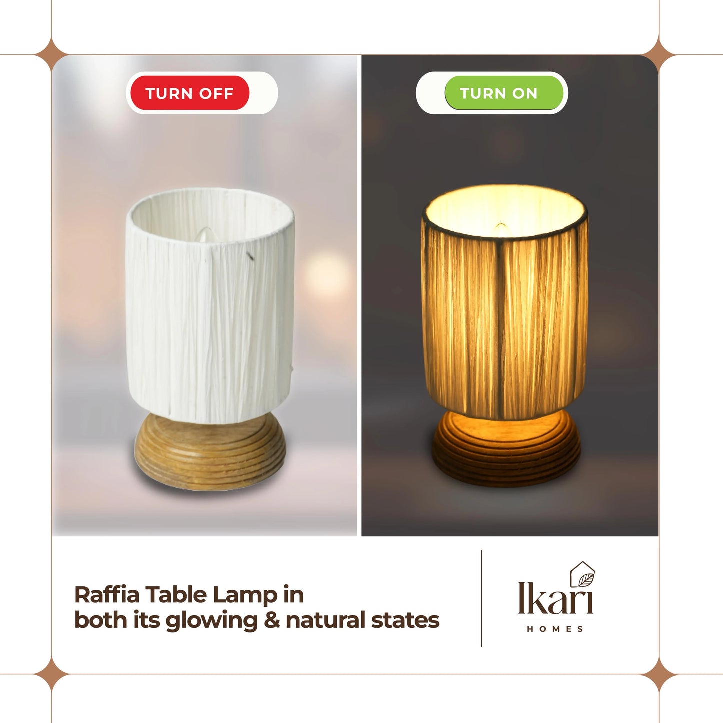 TerraGlow Raffia Table Lamp