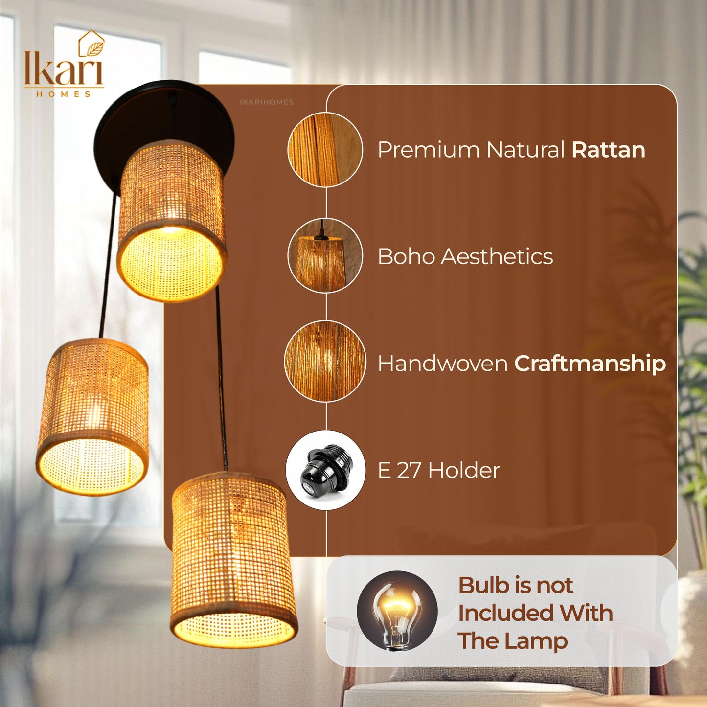 Twisted Rattan Woven Lamp