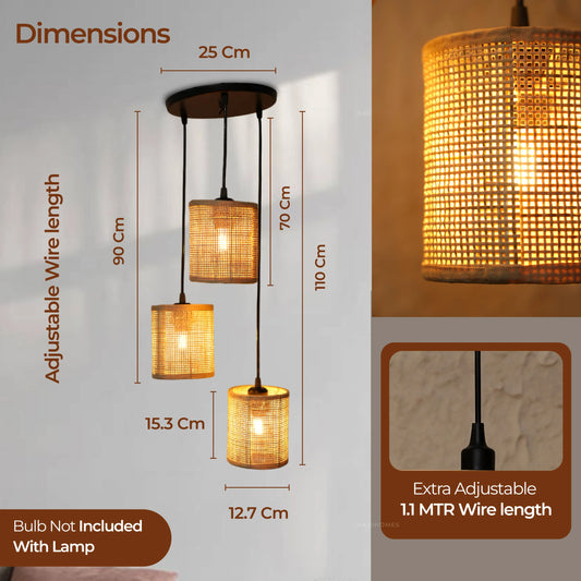 Twisted Rattan Woven Lamp