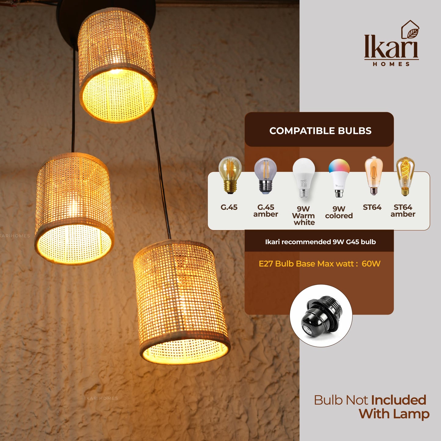 Twisted Rattan Woven Lamp