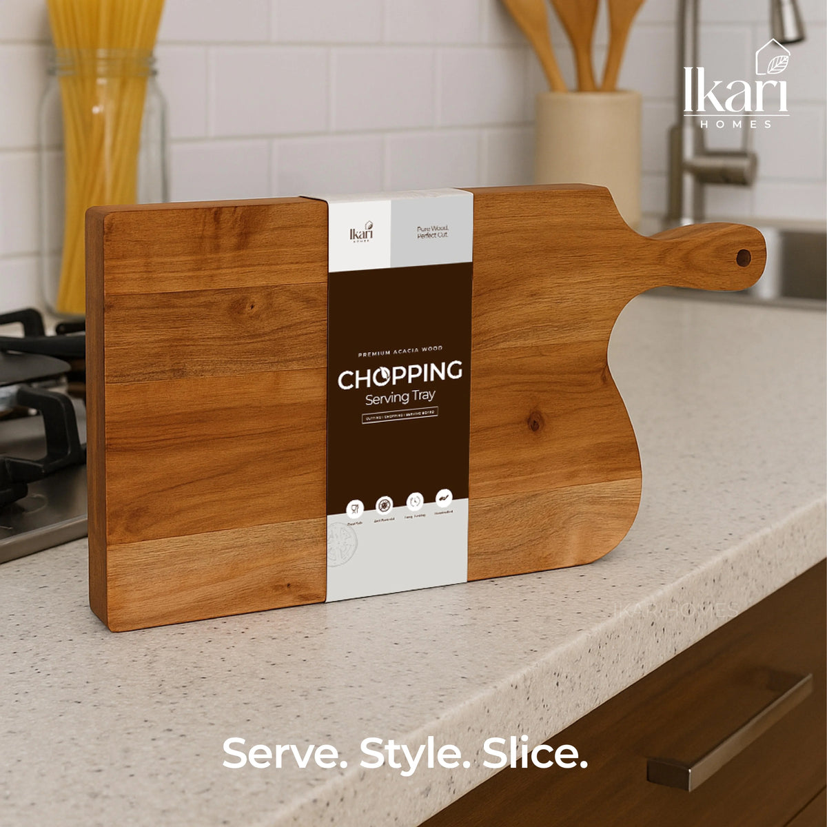 Chop Force Heavy Chopping Board - Washable with Acacia Wood