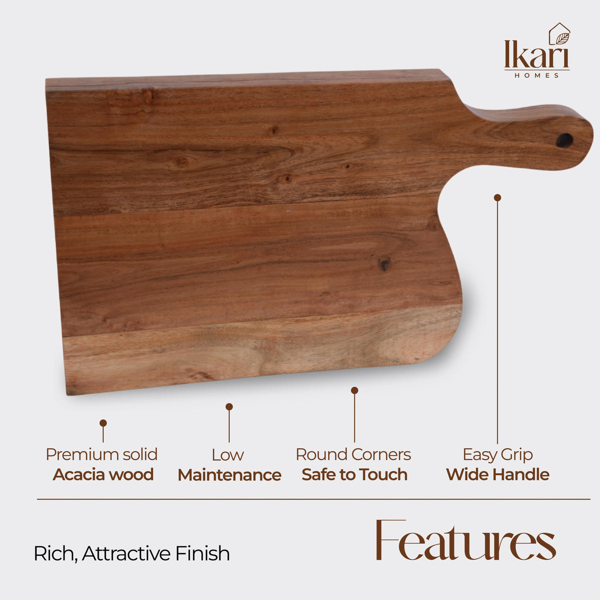 Chop Force Heavy Chopping Board - Washable with Acacia Wood
