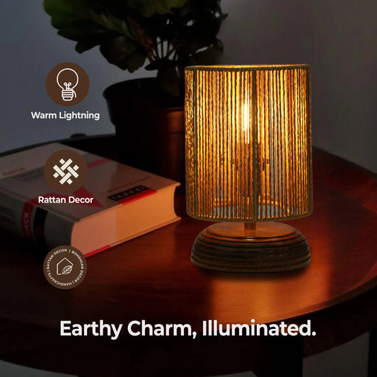 Twisted Raffia Loom Lamp