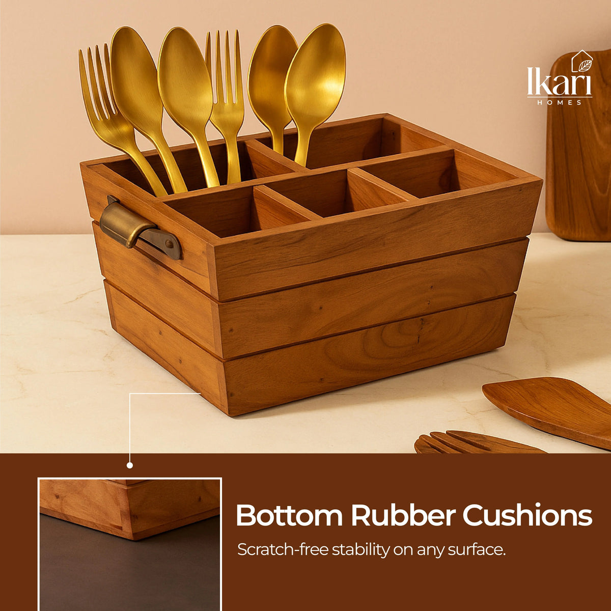 Woodura Caddy Big with Antique handles