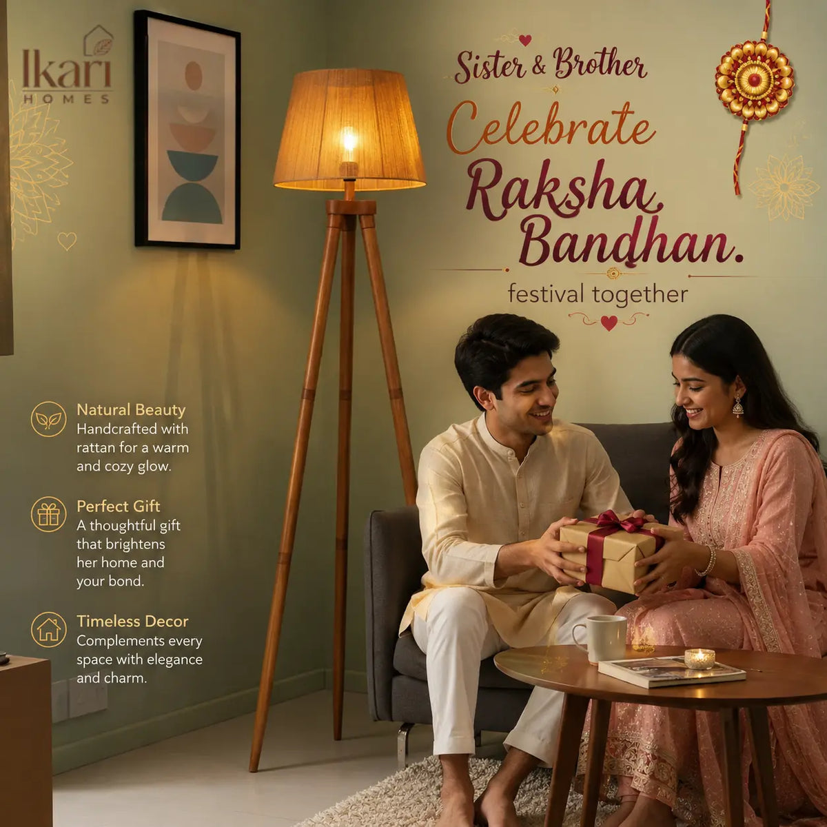 Make Raksha Bandhan Special with a Decorative Floor Lamp