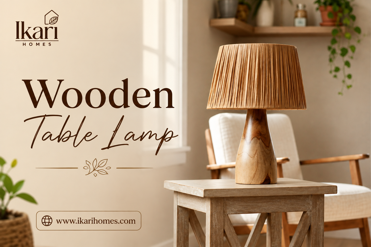 wooden table lamp