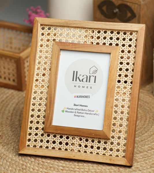 Rattan Photo Frame - Timeless Display