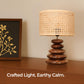 Rattan Pebble Lamp - Crafted for Calm.