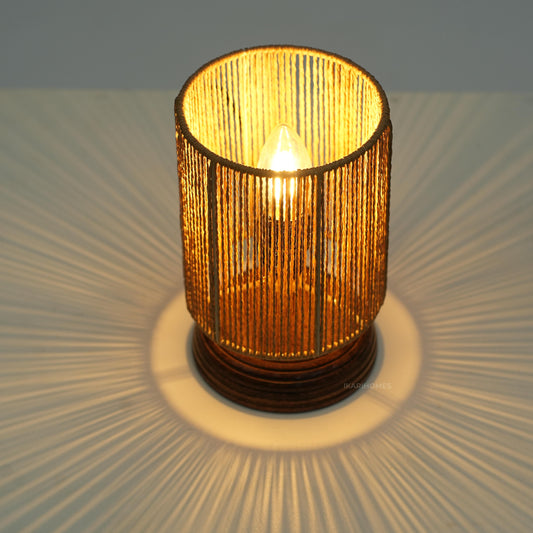 Twisted Raffia Loom Lamp