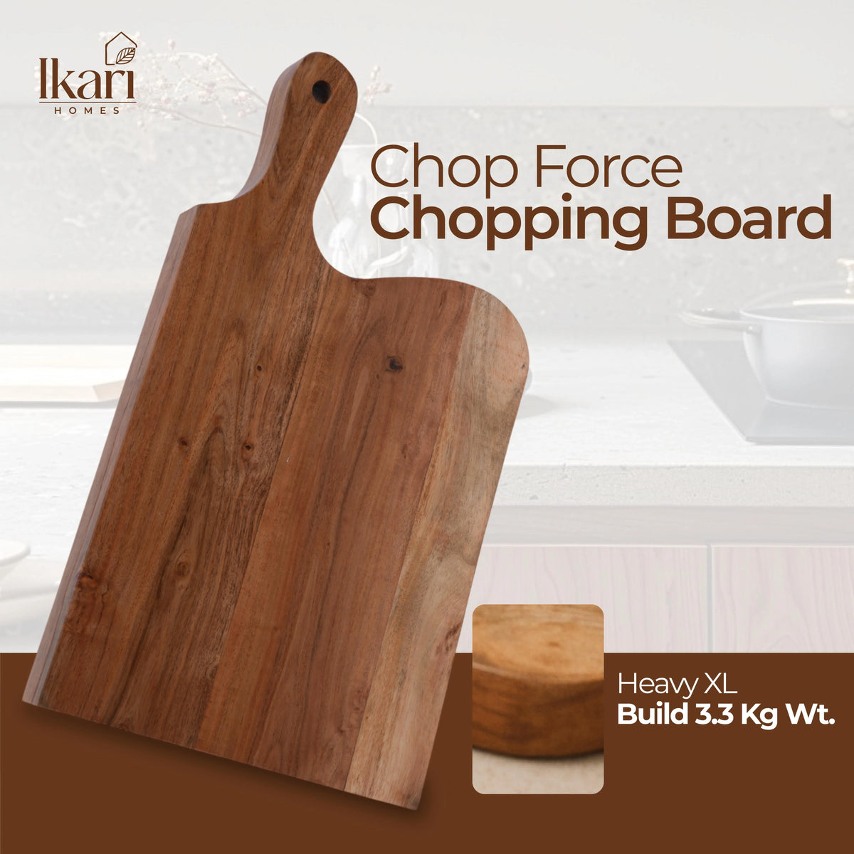 Chop Force Heavy Chopping Board - Washable with Acacia Wood