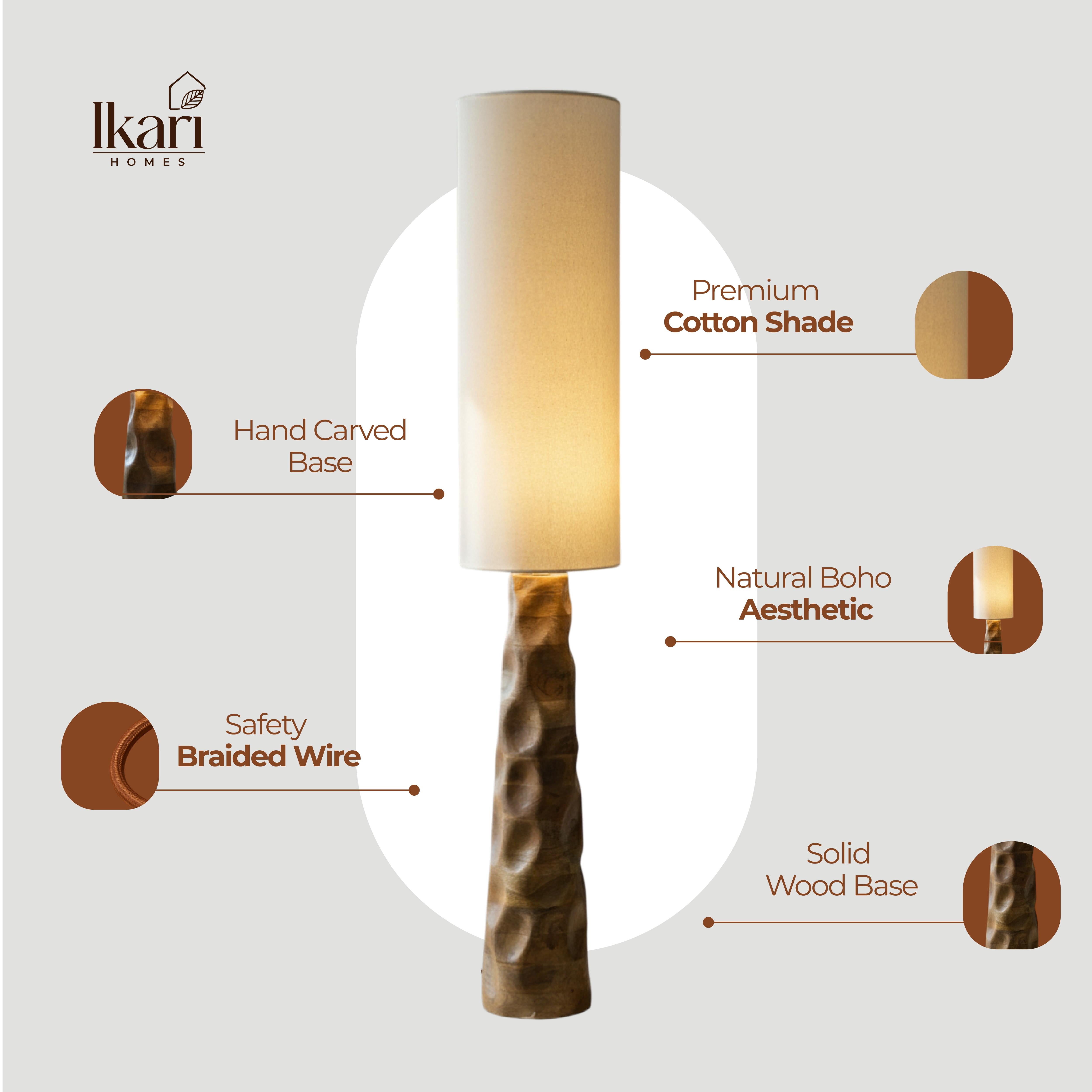Arco Carved Floor Lamp - A Statement of Sculpted Warmth