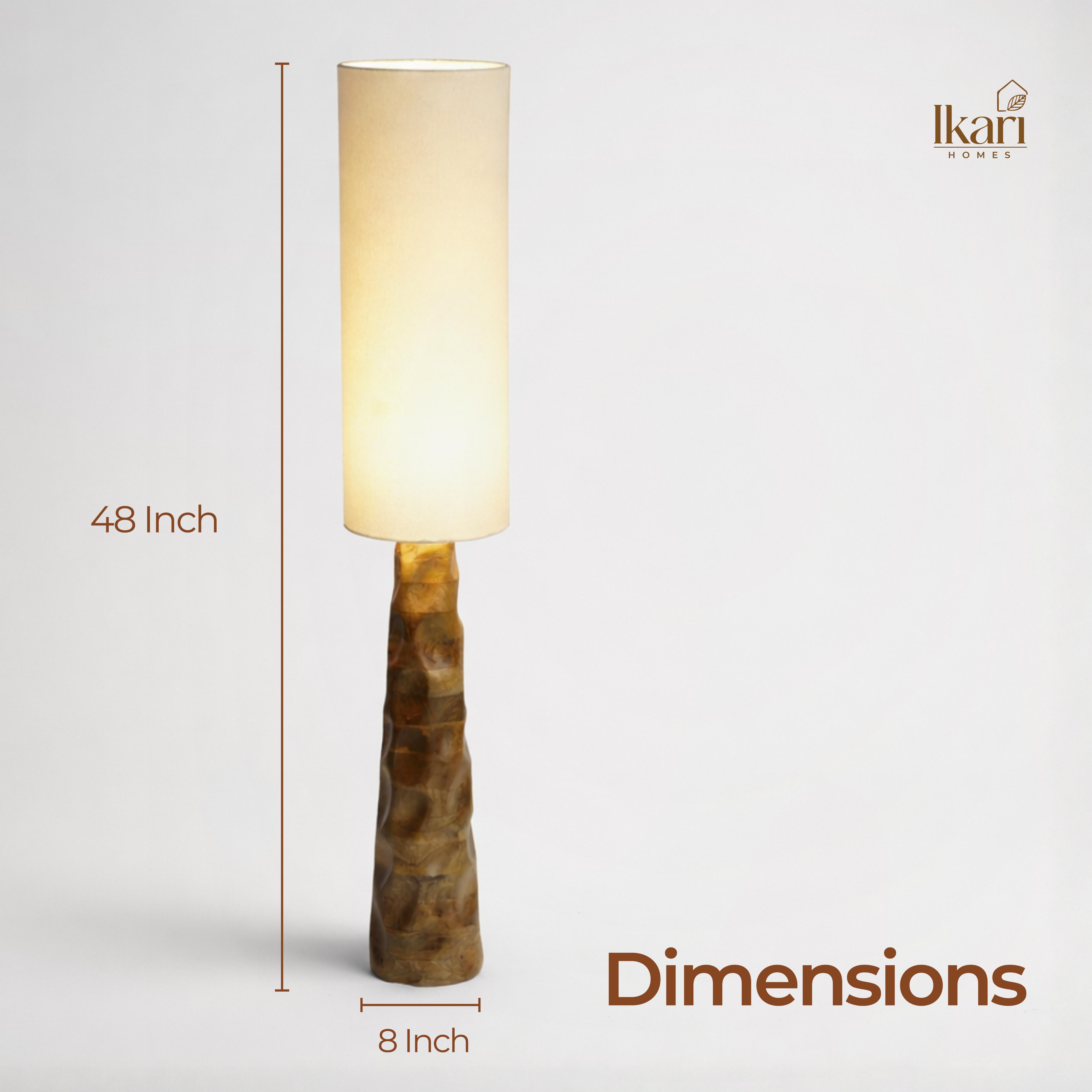Arco Carved Floor Lamp - A Statement of Sculpted Warmth