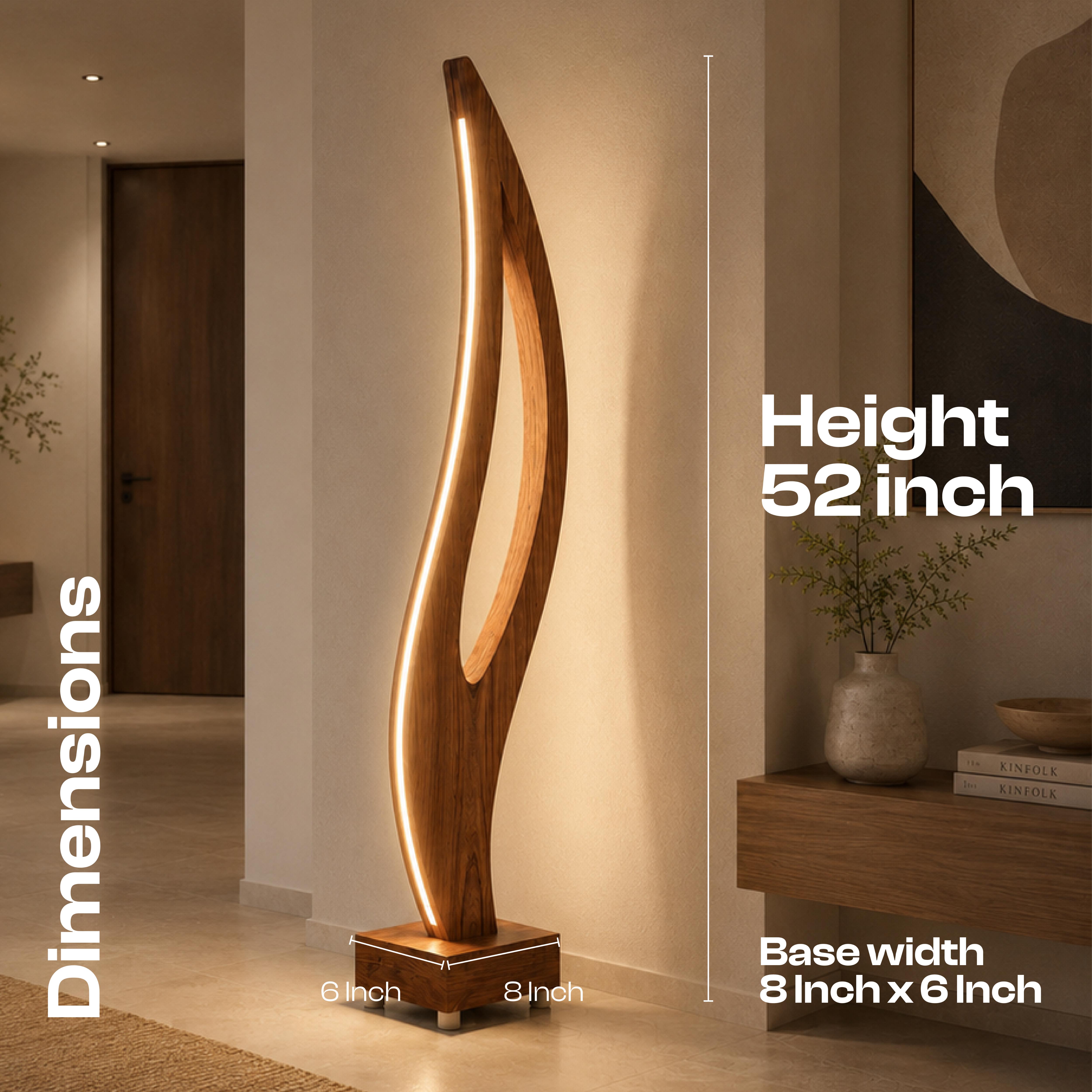 Aura Flow Curved Floor Lamp