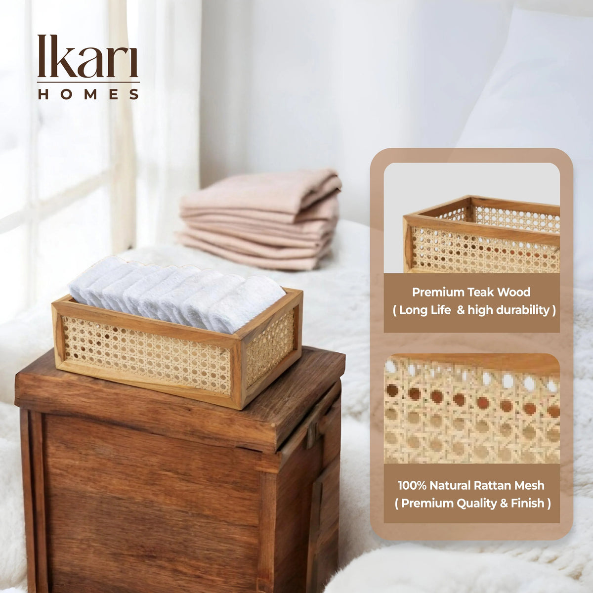 Rattan Mesh Basket – Natural Style, Effortless Organization