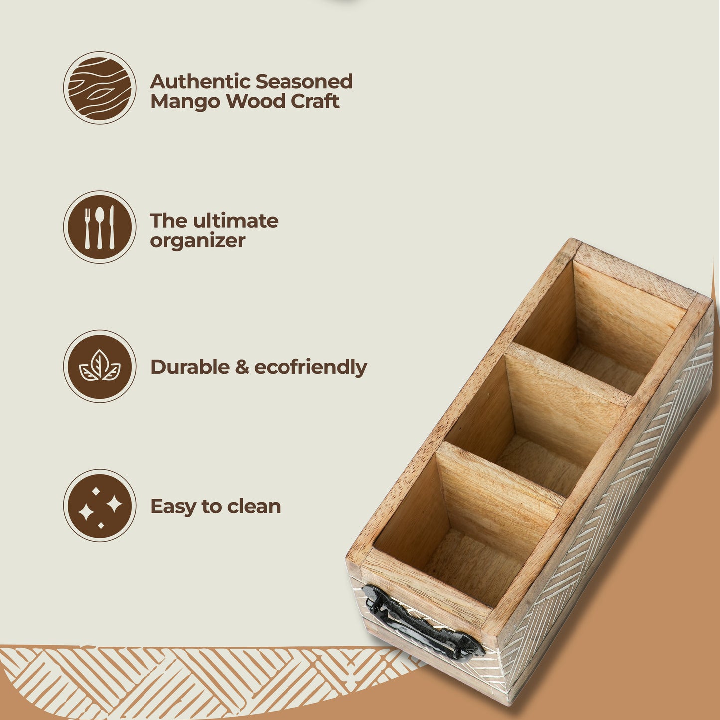 Wooden Antique Cutlery Holder